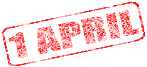 Czerwony napis 1 April